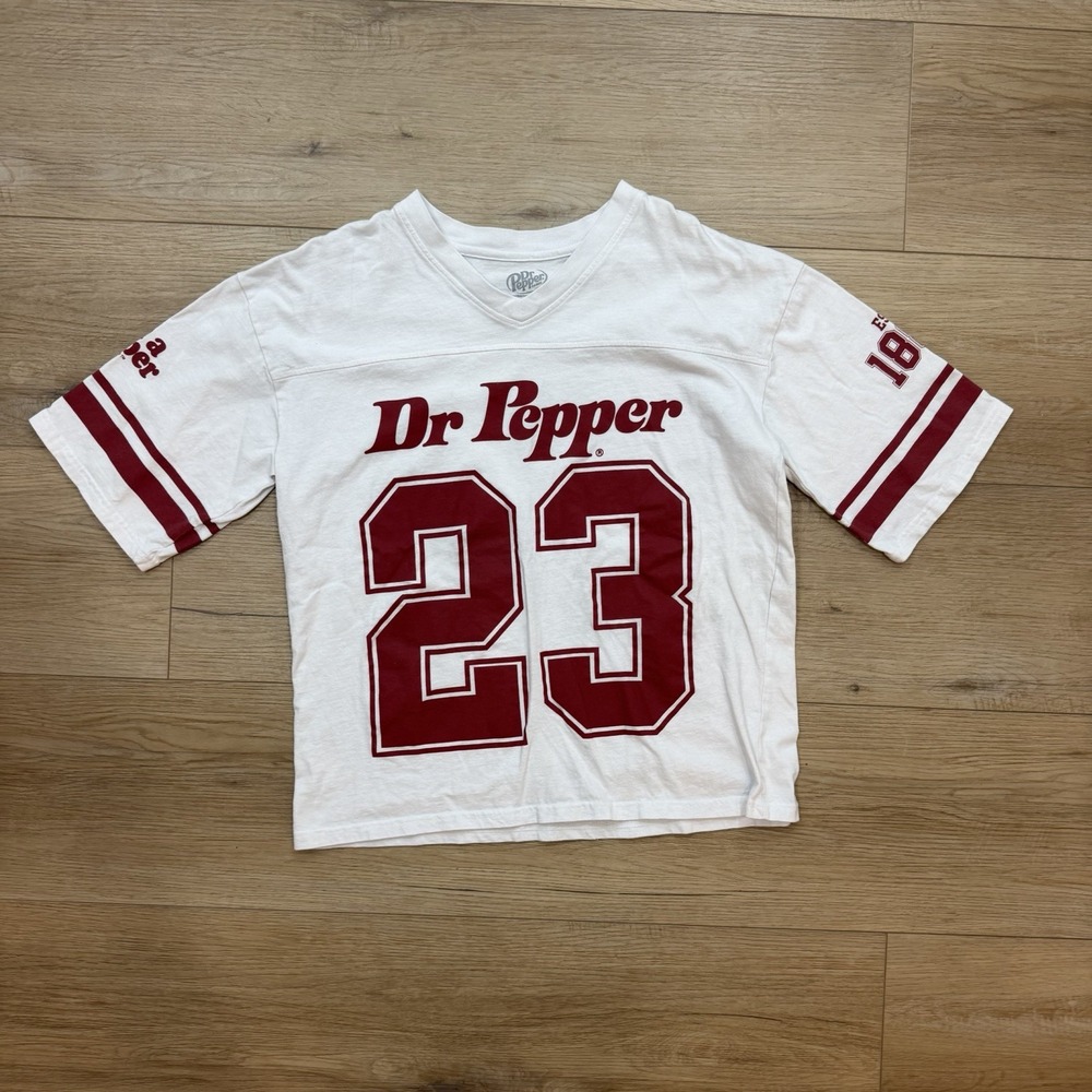 Dr Pepper T Shirt Mens Small 23 Football Jersey Retro Soda Graphic Tee